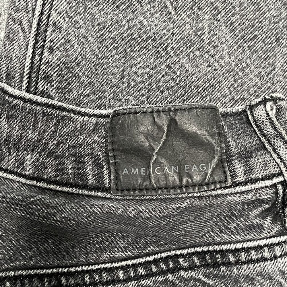 American Eagle Outfitters Womens Gray Baggy Jeans Size 2 Short - Picture 7 of 8